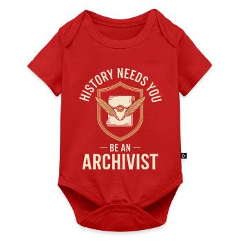 Archivist Crest with Quill Badge - Baby Premium short-sleeve bodysuit - red - Front