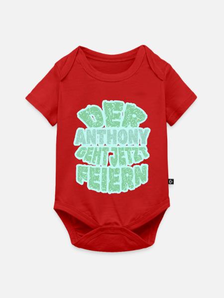 Geschenk für Anthony - Baby Premium Kurzarmbody - Rot