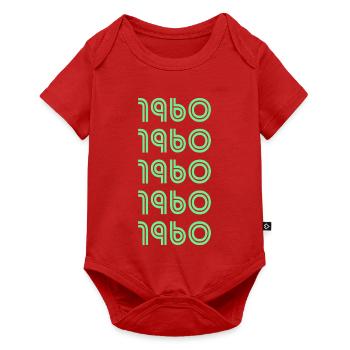 Jahr 1960 - Baby Premium Kurzarmbody - Rot - Vorne