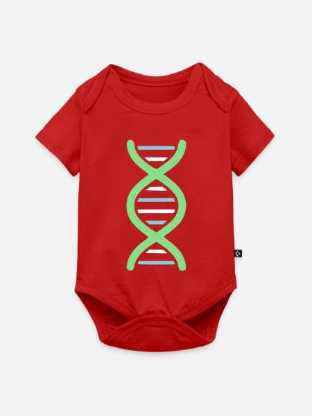DNA Helix Strang Modern - Baby Premium Kurzarmbody - Rot