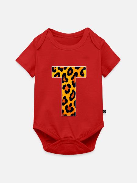 Leopard Gradient Feuerfell - Baby Premium Kurzarmbody - Rot