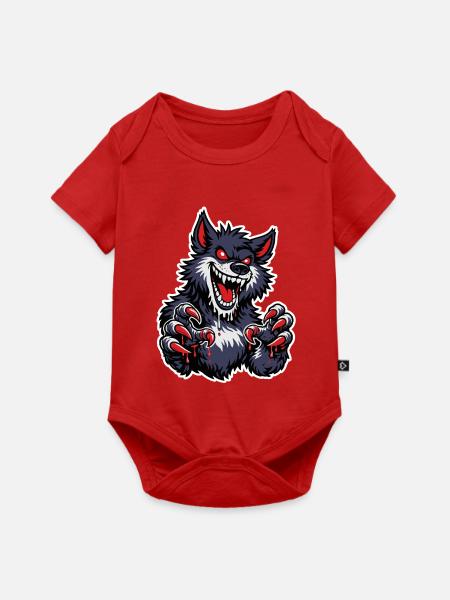 Werwolf mit roten Krallen - Baby Premium Kurzarmbody - Rot