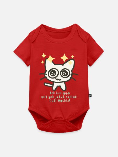 Gute Nacht, ich bin müde - Baby Premium Kurzarmbody - Rot