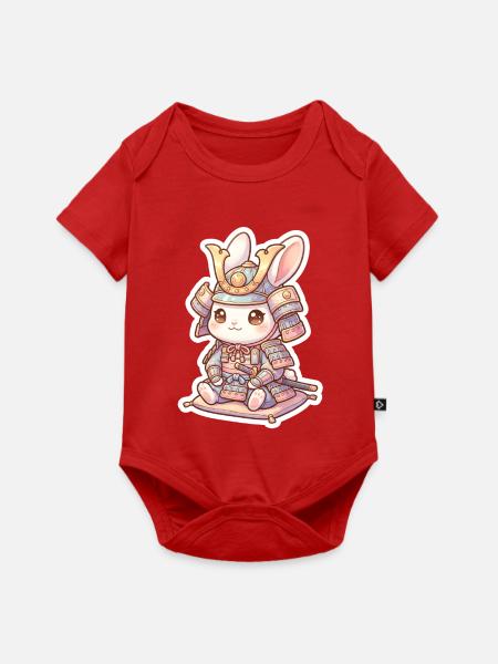 Samurai Bunny - Baby Premium Kurzarmbody - Rot