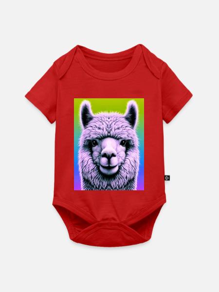 Alpaka - Baby Premium Kurzarmbody - Rot