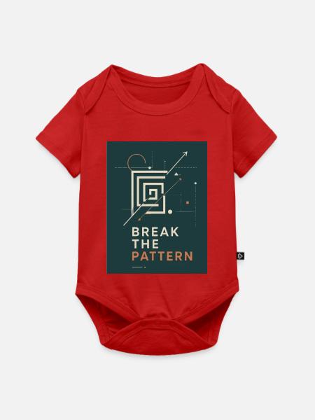 Brich das Muster - break The Pattern - Baby Premium Kurzarmbody - Rot