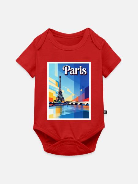 Pariser Prisma-Eiffel - Baby Premium Kurzarmbody - Rot