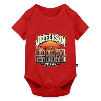 Jefferson Texas Vintage Stadtansicht - Baby Premium Kurzarmbody - Rot - Vorne