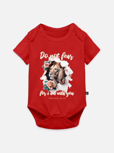 Löwe Bibelvers - Baby Premium Kurzarmbody - Rot