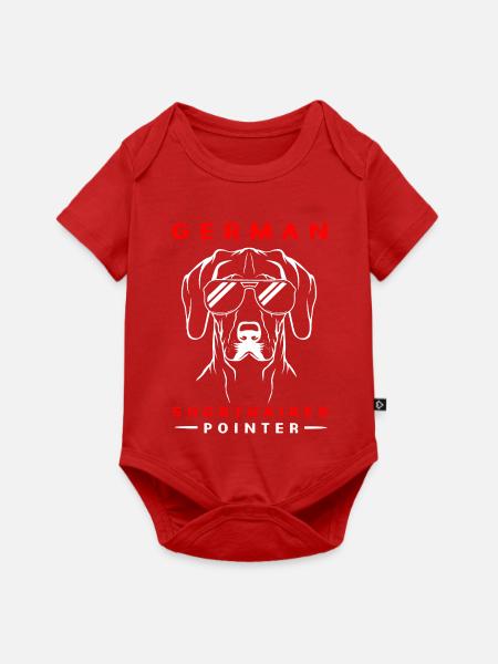 Deutsch Kurzhaar Hund German Pointer - Baby Premium Kurzarmbody - Rot