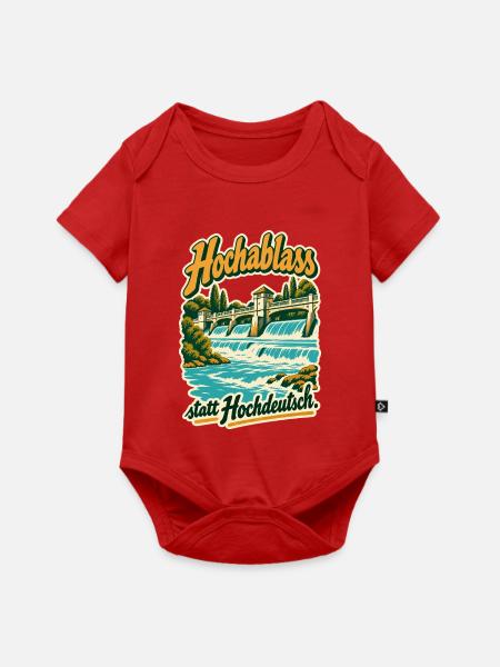 Hochablass statt Hochdeutsch - Baby Premium Kurzarmbody - Rot