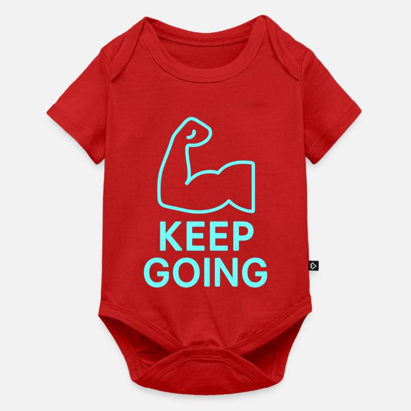 Durchhaltearm Keep Going - Baby Premium Kurzarmbody - Rot