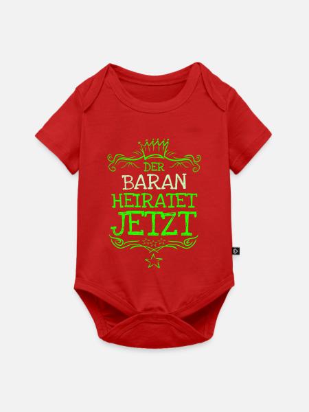 Geschenk für Baran - Baby Premium Kurzarmbody - Rot