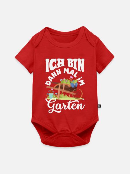 Dann Mal Im Garten - Baby Premium Kurzarmbody - Rot