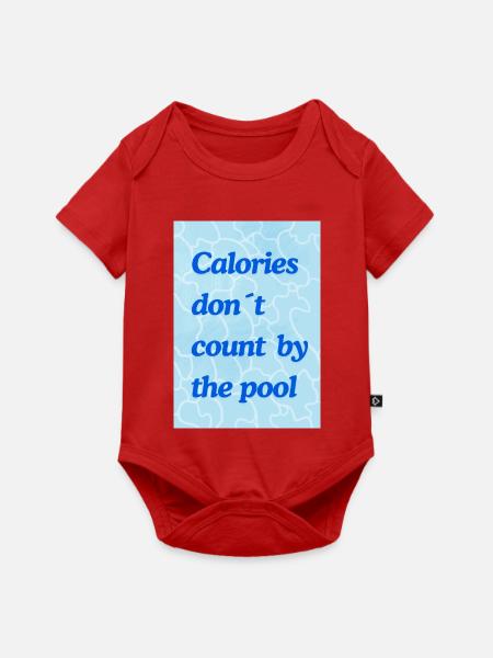 Kalorien zählen am Pool - Baby Premium Kurzarmbody - Rot