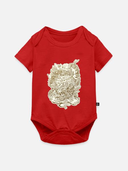 Doodle Skorpion - Baby Premium Kurzarmbody - Rot