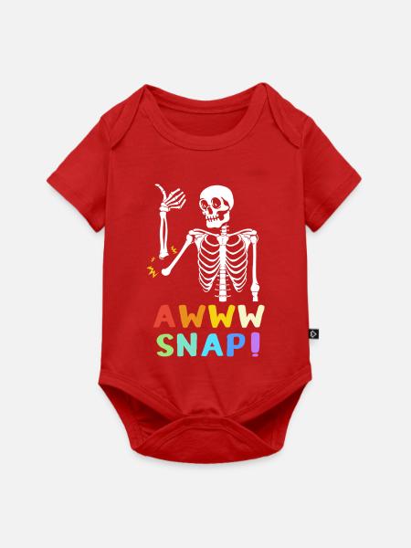 Knochenbruch Halloween Skelett Knochen Armbruch - Baby Premium Kurzarmbody - Rot
