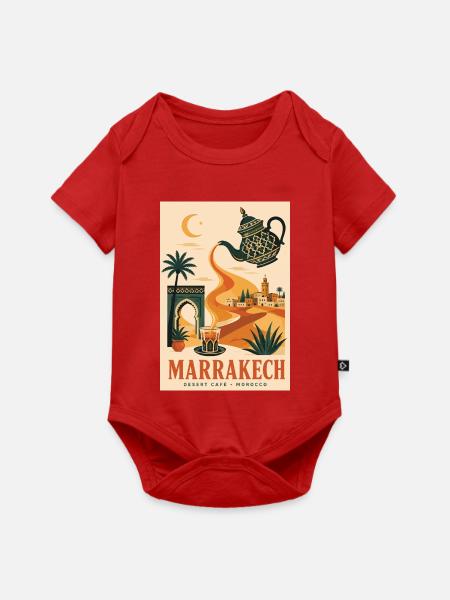 Entdecken Sie Marrakesch in Marokko - Baby Premium Kurzarmbody - Rot
