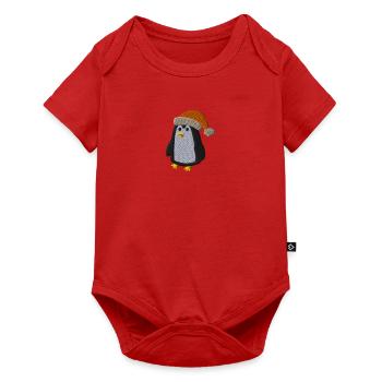 Pingouin de Noël - Body à manches courtes Premium Bébé - rouge - Devant
