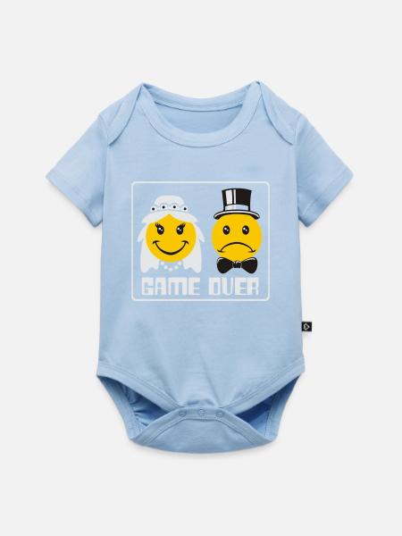 Game over flex - Baby Premium Kurzarmbody - Hellblau
