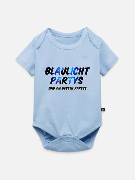 Blaulicht Party Polizei Feuerwehr Sanitäter - Baby Premium Kurzarmbody - Hellblau