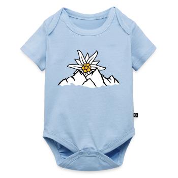 Sun mountain flower Edelweiss - Baby Premium short-sleeve bodysuit - light blue - Front
