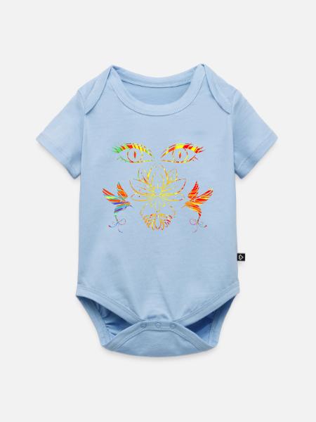 Visage zen - Body à manches courtes Premium Bébé - bleu clair