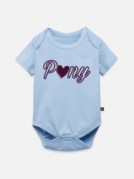 Pony - Baby Premium Kurzarmbody - Hellblau