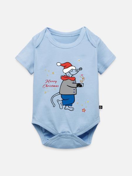 Merry Christmas, Advent - Baby Premium Kurzarmbody - Hellblau