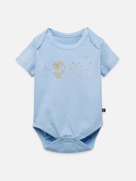 Träume groß - Baby Premium Kurzarmbody - Hellblau