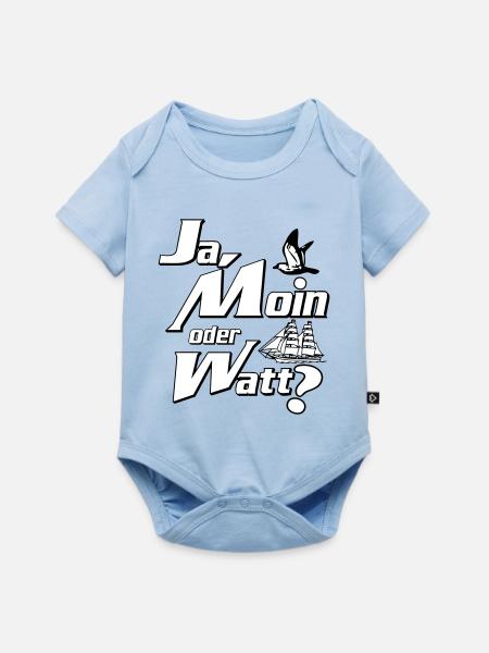Ja Moin oder Watt? - Baby Premium Kurzarmbody - Hellblau
