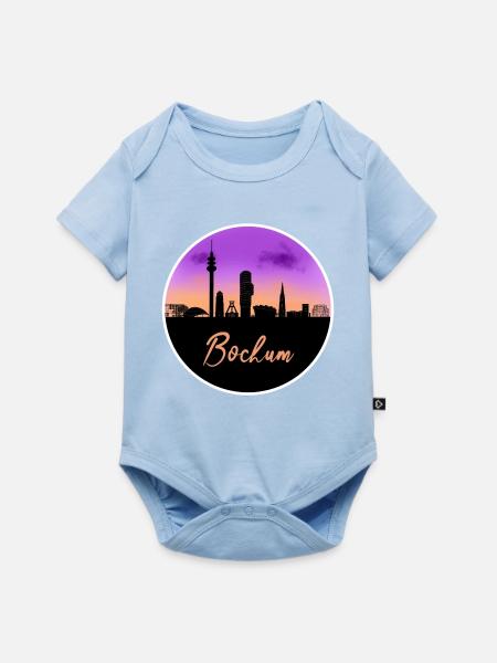 Bochum Fine Skyline - Baby Premium Kurzarmbody - Hellblau