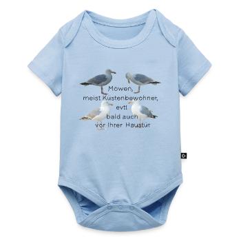 Möwen mit Spruch - Baby Premium Kurzarmbody - Hellblau - Vorne
