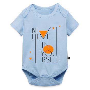 believe in yourself - Baby Premium short-sleeve bodysuit - light blue - Front