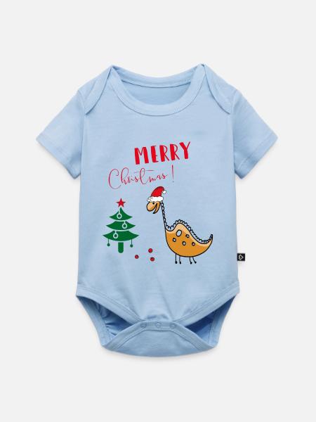 Merry Christmas - Baby Premium Kurzarmbody - Hellblau