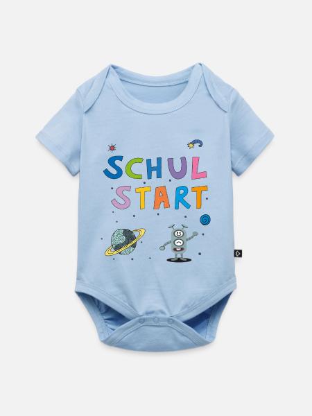 Schulstart Schulkind - Baby Premium Kurzarmbody - Hellblau