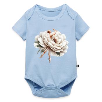 Danseuse de ballet avec tutu - Body à manches courtes Premium Bébé - bleu clair - Devant