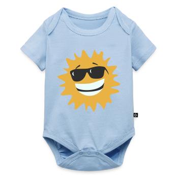 Sunburst Smiling with Sunglasses - Baby Premium short-sleeve bodysuit - light blue - Front