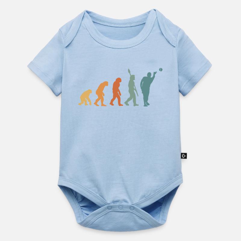 Pétanque Evolution Retro - Baby Premium Kurzarmbody - Hellblau