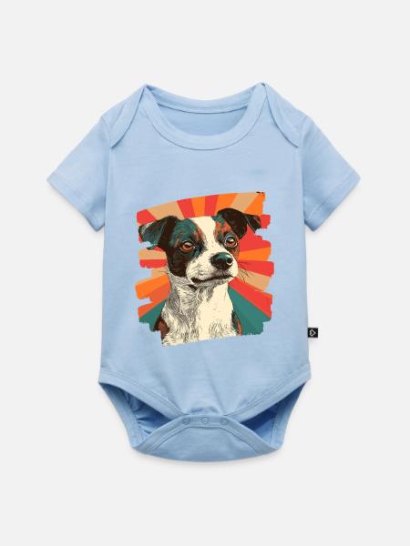 Jacky Russell - Baby Premium Kurzarmbody - Hellblau