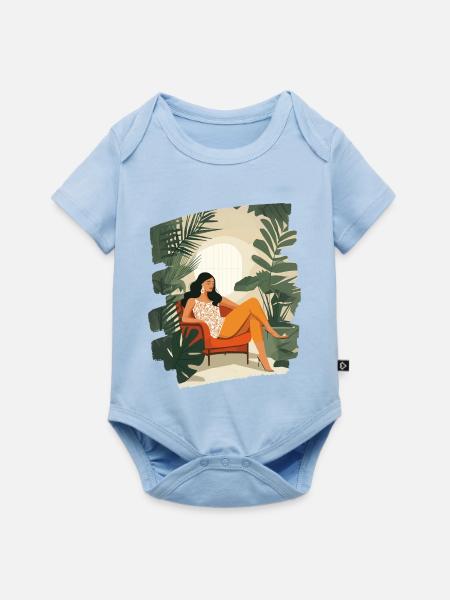 Relax Meditation Selfcare Me-Time - Baby Premium Kurzarmbody - Hellblau