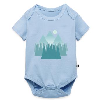 Astral mountain landscape in blue tones - Baby Premium short-sleeve bodysuit - light blue - Front