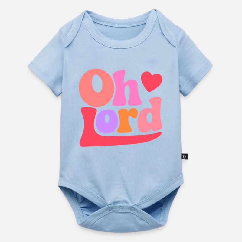 Oh Lord - Baby Premium short-sleeve bodysuit - light blue