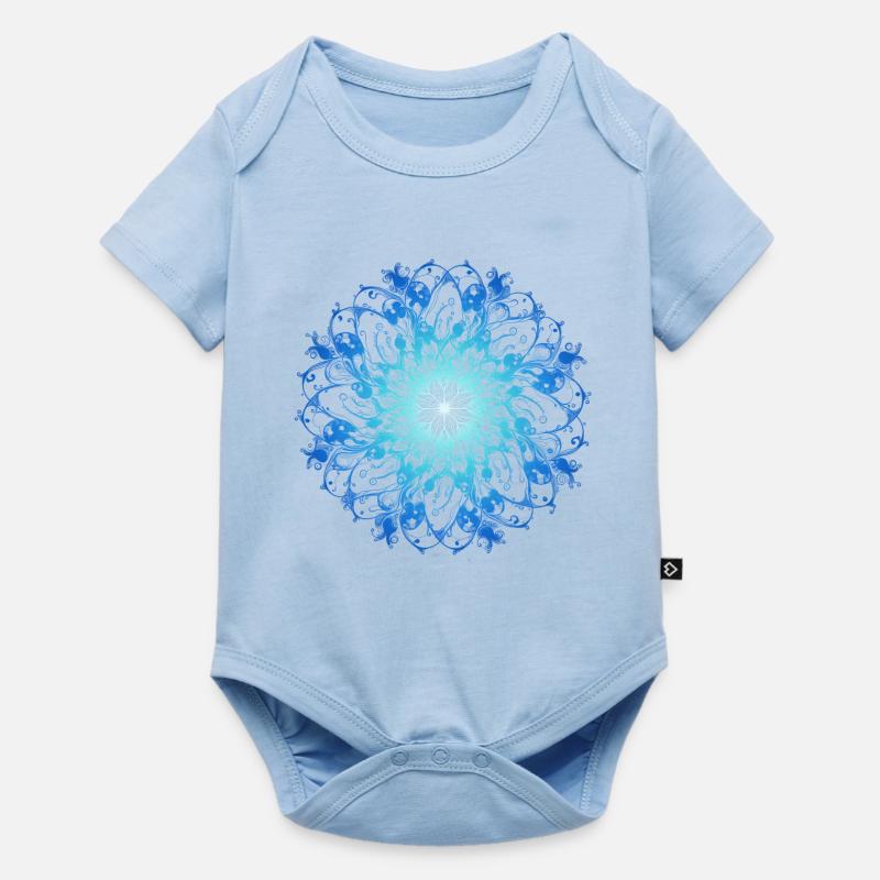 Mandala Océan - Body à manches courtes Premium Bébé - bleu clair