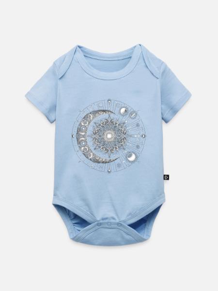 Himmlisches Mandala - Baby Premium Kurzarmbody - Hellblau