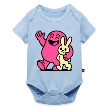 Happy Friends! - Baby Premium short-sleeve bodysuit - light blue - Front