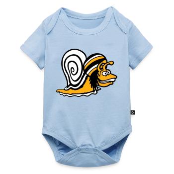 snail reggae music rasta hair hat Jamaica - Baby Premium short-sleeve bodysuit - light blue - Front
