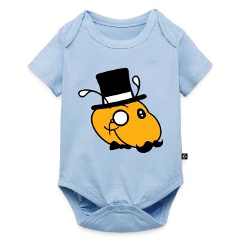 Caterpillar Sir Lord Rich Monocle Glasses Top Hat - Baby Premium short-sleeve bodysuit - light blue - Front