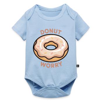 Donut Worry Motivational  - Baby Premium short-sleeve bodysuit - light blue - Front