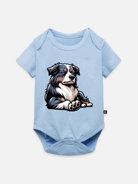 Australian Shepherd Aussie Aussiebesitzer Aussies - Baby Premium Kurzarmbody - Hellblau
